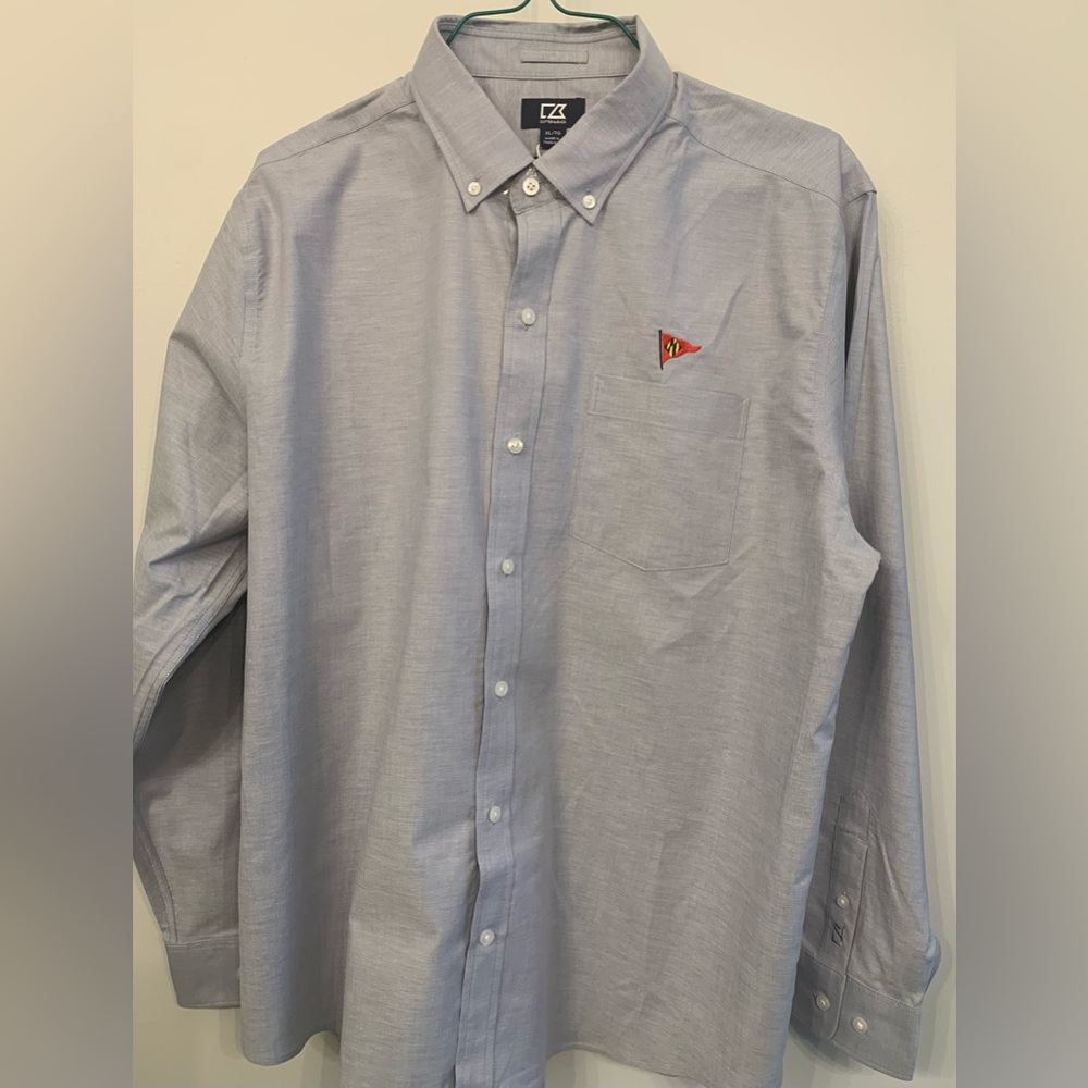 Men’s button down shirt, Cutter & Buck, NEW, with “Annapolis Yacht Club” emblem